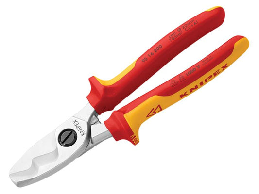 VDE Cable Shears with Twin Cutting Edge 200mm, Knipex