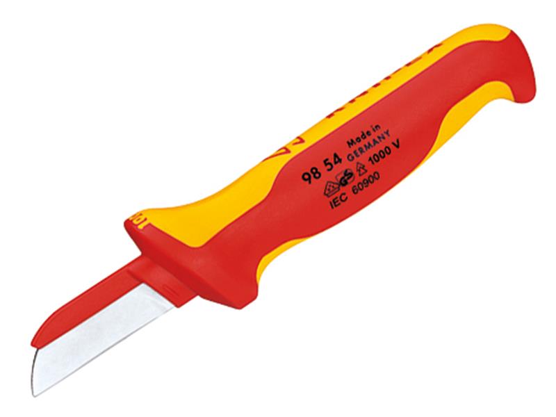 98 54 VDE Cable Knife (Back of Blade Insulated), Knipex