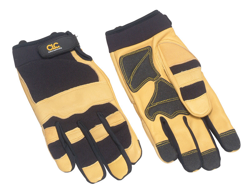 Hybrid-275 Top Grain Leather Neoprene Cuff Gloves - Large, Kuny's