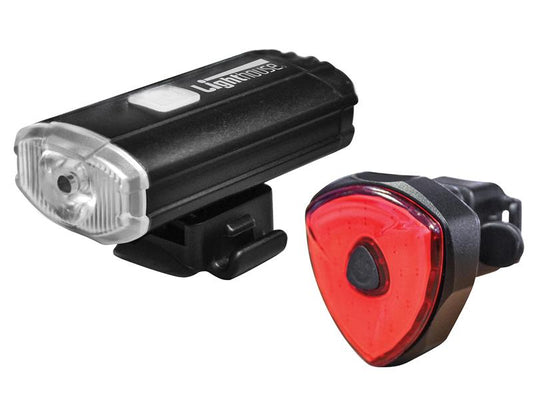 Elite Rechargeable LED Bike Light Set, Lighthouse