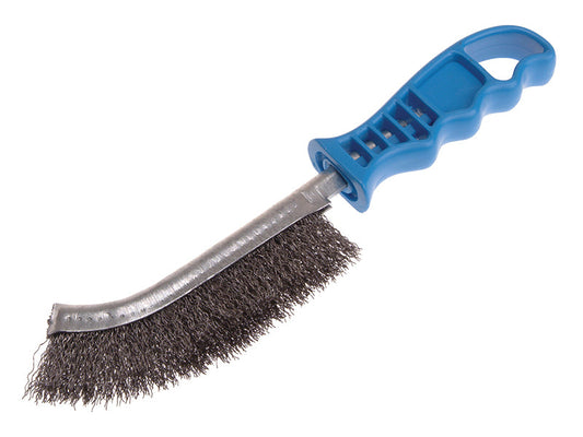 Universal Hand Brush 260mm x 28mm 0.35 Crimped Steel Wire, Lessmann