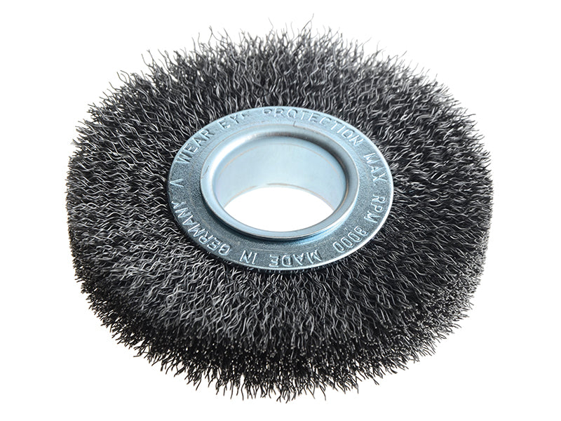 Wheel Brush D100mm x W20-22 x 30 Bore Set 1 Steel Wire 0.30, Lessmann