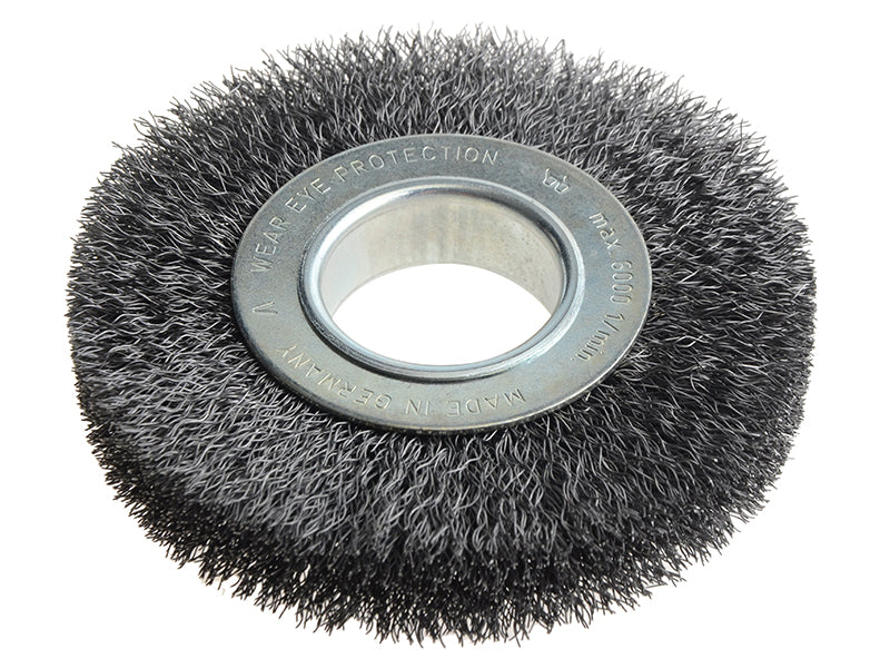 Wheel Brush D125mm x W20-22 x 40 Bore Set 2 Steel Wire 0.30, Lessmann