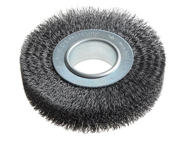 Wheel Brush D125mm x W29-31 x 40 Bore Set 2 Steel Wire 0.30, Lessmann