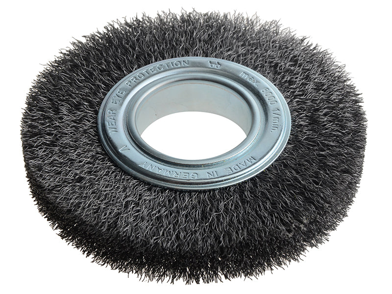 Wheel Brush D150mm x W23-25 x 50 Bore Set 3 Steel Wire 0.30, Lessmann