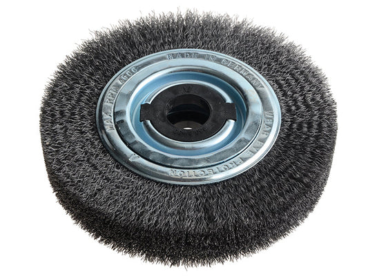 Wheel Brush D200mm x W40-45 x 80 Bore Set 4 +1 Steel Wire 0.30, Lessmann