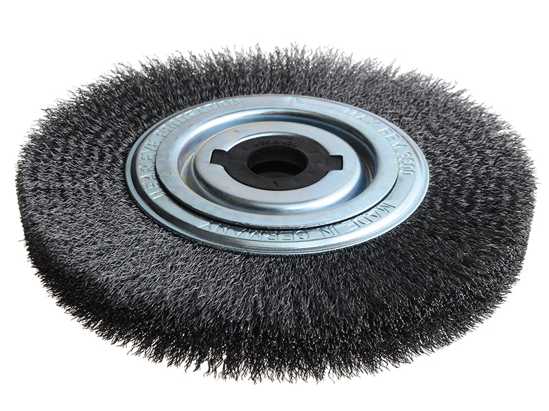 Wheel Brush D250mm x W30-35 x 100 Bore Set 4 +1 Steel Wire 0.30, Lessmann