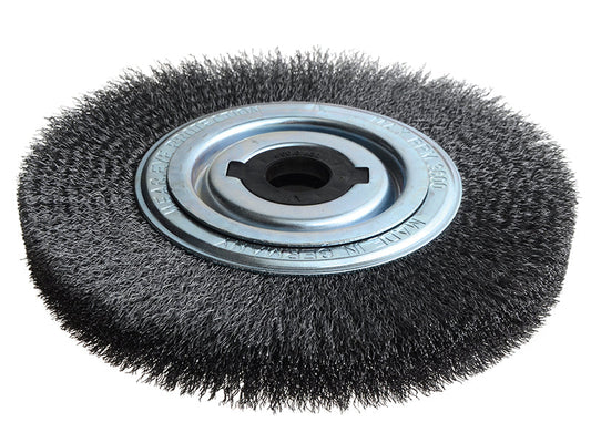 Wheel Brush D250mm x W30-35 x 100 Bore Set 4 +1 Steel Wire 0.30, Lessmann