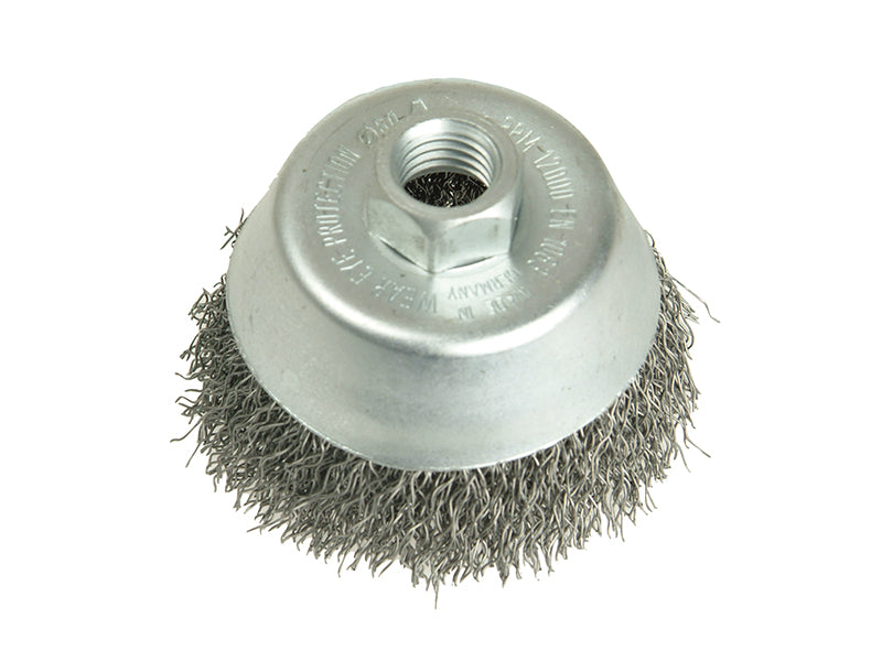 Cup Brush 80mm M14, 0.35 Steel Wire, Lessmann