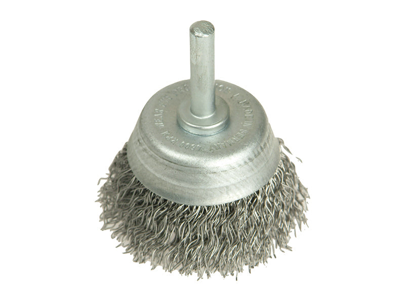 DIY Cup Brush with Shank 50mm, 0.35 Steel Wire, Lessmann