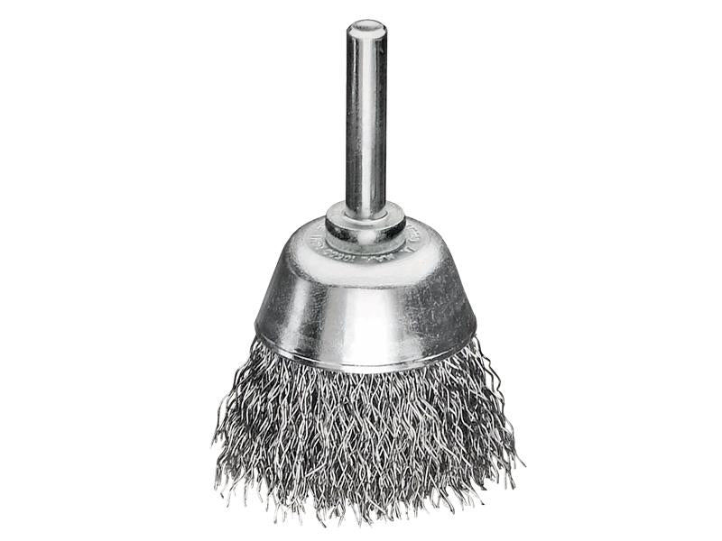 Cup Brush with Shank D70mm x H25, 0.30 Steel Wire, Lessmann