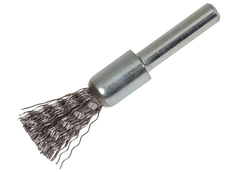 End Brush with Shank 12 x 60mm, 0.30 Steel Wire, Lessmann