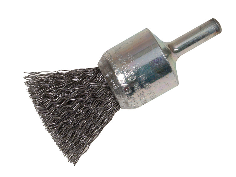 End Brush with Shank 23/22 x 25mm, 0.30 Steel Wire, Lessmann