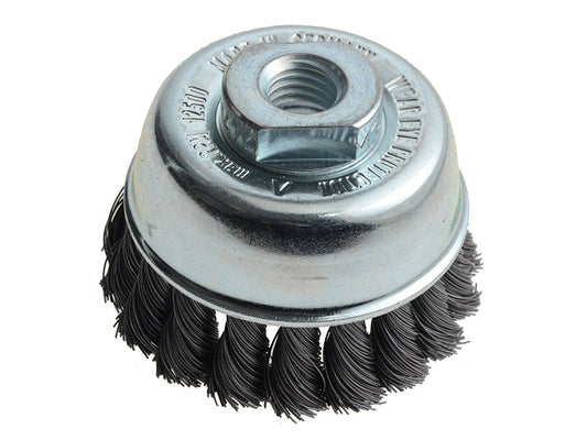 Knot Cup Brush 65mm M14x2.0, 0.35 Steel Wire, Lessmann