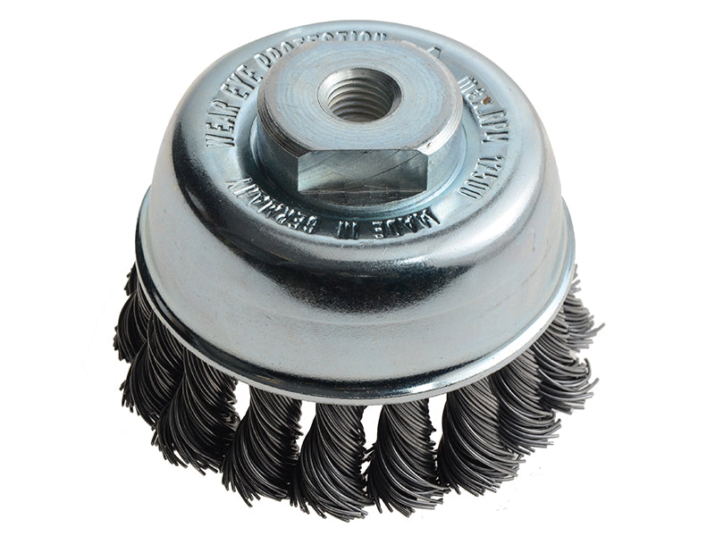 Knot Cup Brush 65mm M10x1.25, 0.50 Steel Wire, Lessmann