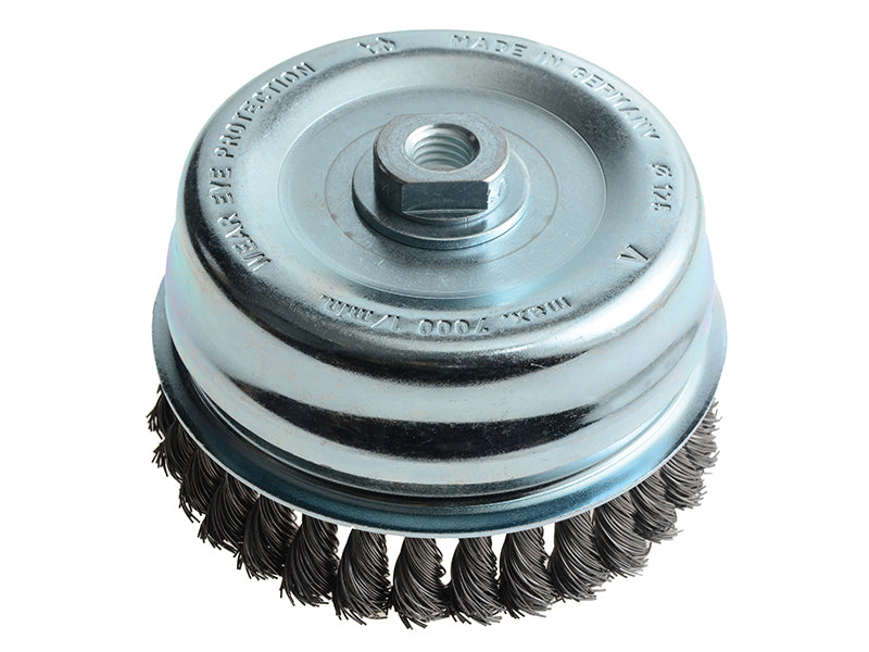 Knot Cup Brush 125mm M14x2.0, 0.50 Steel Wire*, Lessmann