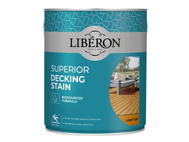 Superior Decking Stain Light Oak 2.5 litre, Liberon