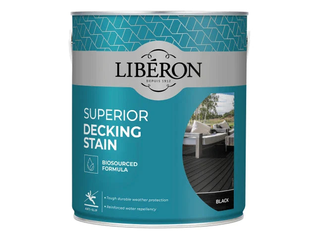 Superior Decking Stain Black 2.5 litre, Liberon