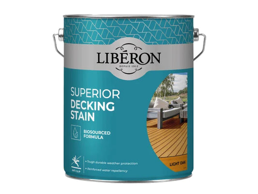 Superior Decking Stain Light Oak 5 litre, Liberon