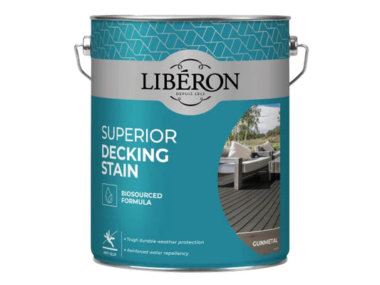 Superior Decking Stain Gun Metal 5 litre, Liberon