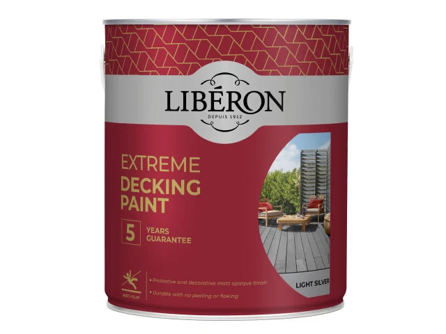 Extreme Decking Paint Light Silver 2.5 litre, Liberon