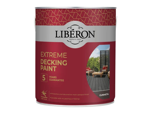 Extreme Decking Paint Gun Metal 2.5 litre, Liberon