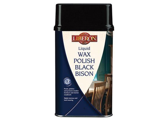 Liquid Wax Polish Black Bison Medium Oak 500ml, Liberon