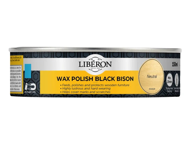 Black Bison Wax Paste Neutral 150ml, Liberon