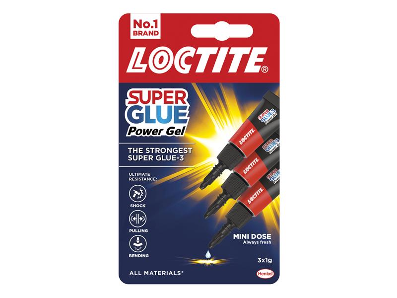 Super Glue-3 Power Gel, Tube 3 x 1g, Loctite