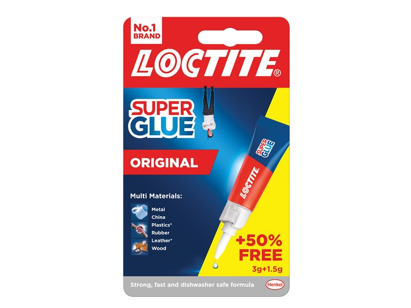 Super Glue Liquid, Tube 3g + 50% Free, Loctite