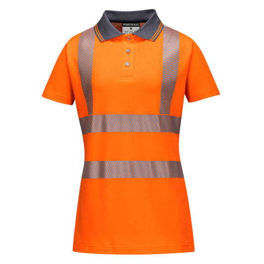 Hi-Vis Women's Cotton Comfort Pro Polo Shirt S/S, Morgans PW