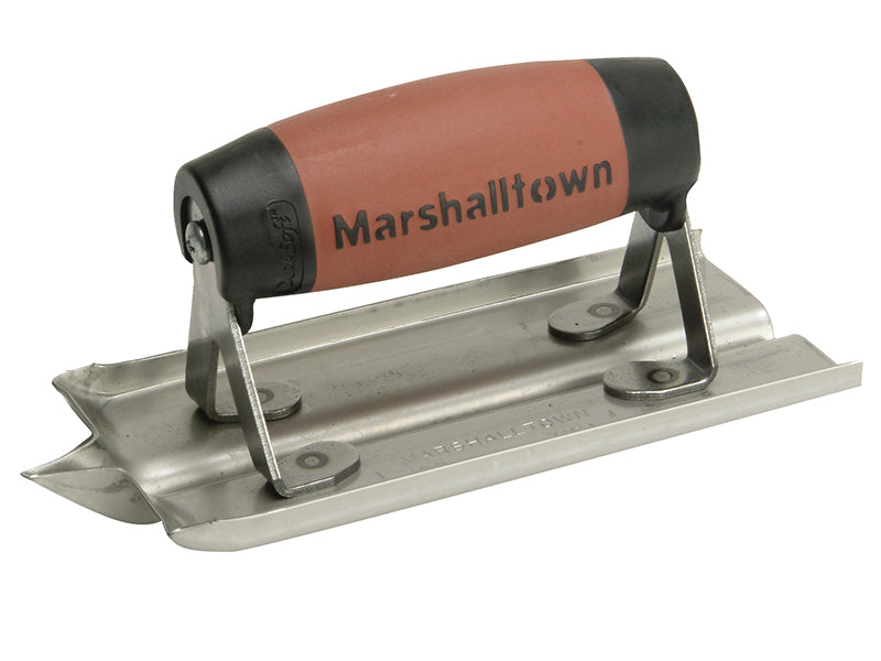 M180D Stainless Steel Groover Trowel DuraSoft® Handle 6 x 3in, Marshalltown