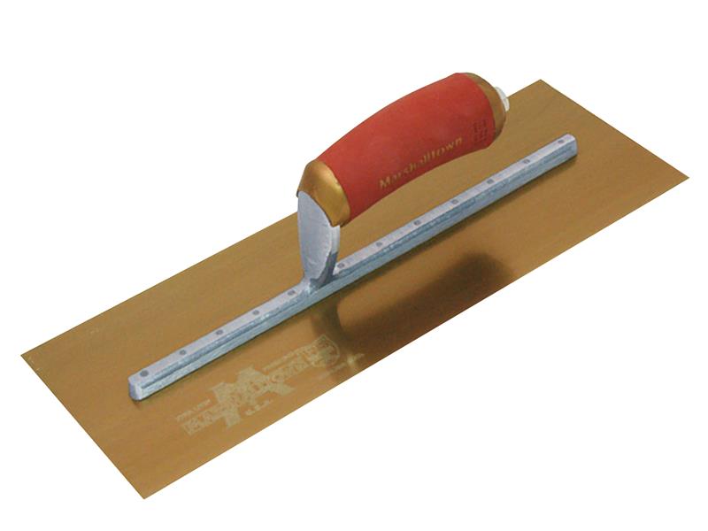 MPB145GSD Pre-Worn PermaShape® Finishing Gold S/S Trowel DuraSoft® 14 x 5in, Marshalltown