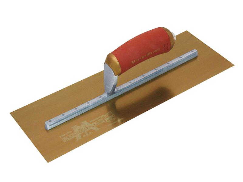 MPB165GSD Pre-Worn PermaShape® Finishing Gold S/S Trowel DuraSoft® 16 x 5in, Marshalltown