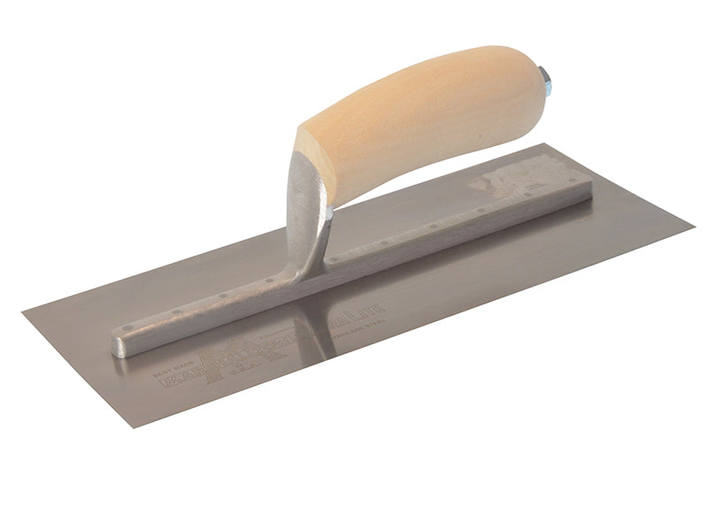 MXS1SS Plasterer's Finishing Trowel Stainless Steel Wooden Handle 11 x 4.1/2in, Marshalltown