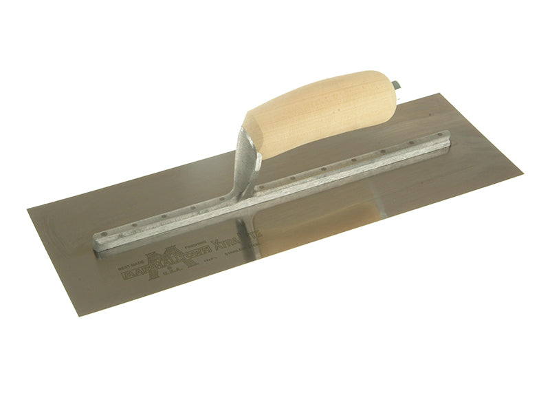 MXS73SS Cement Trowel Stainless Steel Wooden Handle 14 x 4.3/4in, Marshalltown