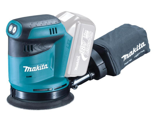 DBO180Z 125mm Random Orbital Sander 18V Bare Unit, Makita