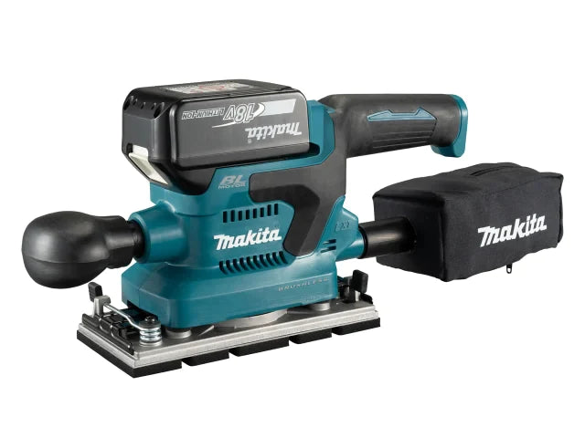 DBO382RTJ LXT Finishing Sander 18V 2 x 5.0Ah Li-ion, Makita