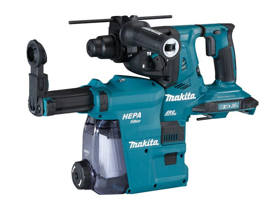 DHR281ZWJ LXT Rotary Hammer + Extractor 36V (2 x 18V) Bare Unit, Makita