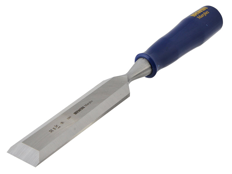 M444 Bevel Edge Chisel Blue Chip Handle 32mm (1 1/4in), IRWIN® Marples®