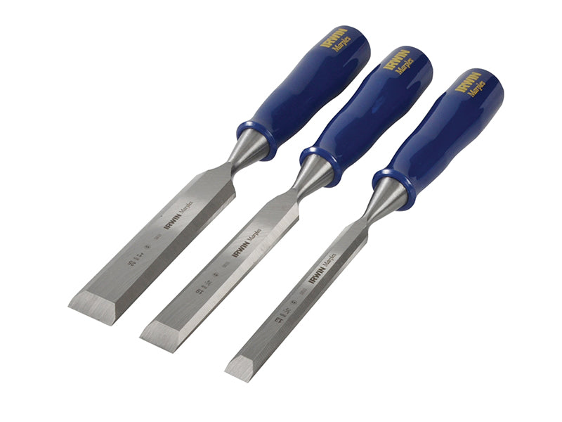 M444 Bevel Edge Chisel Blue Chip Handle Set, 3 Piece, IRWIN® Marples®