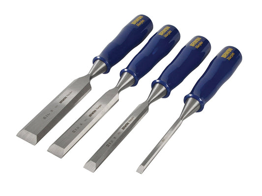 M444 Bevel Edge Chisel Blue Chip Handle Set, 4 Piece, IRWIN® Marples®