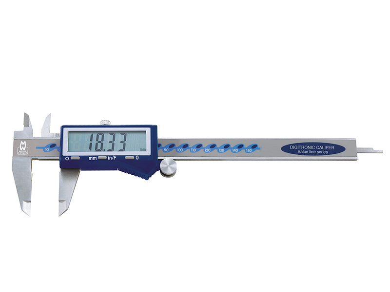 Digital Caliper with Fractions 150mm (6in), Moore & Wright