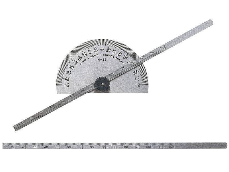 Protractor Type Depth Gauge Metric 0-150mm, Moore & Wright