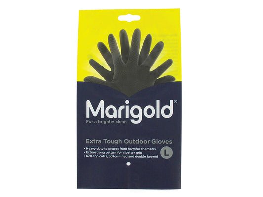 Extra Tough Outdoor Gloves - Large (6 Pairs), Marigold