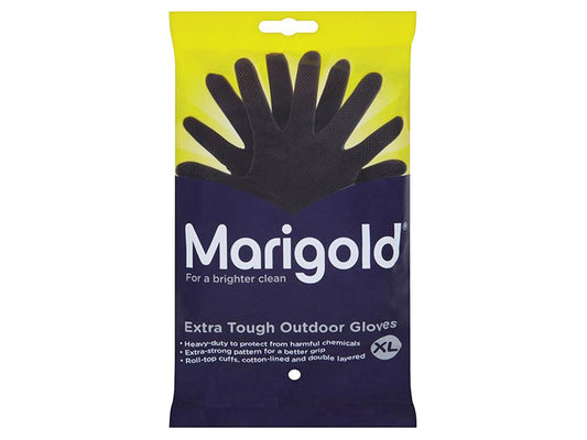 Extra Tough Outdoor Gloves - Extra Large (6 Pairs), Marigold