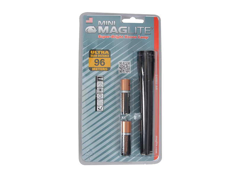 M2A016 Mini Mag AA Incandescent Torch Black (Blister Pack), Maglite