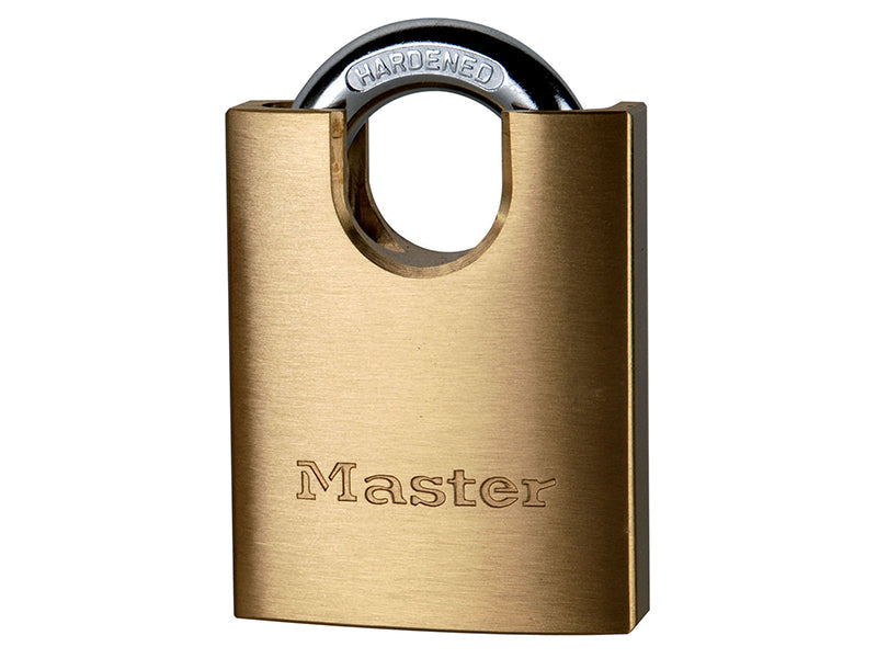 Solid Brass 50mm Padlock 5-Pin Shrouded Shackle, Master Lock