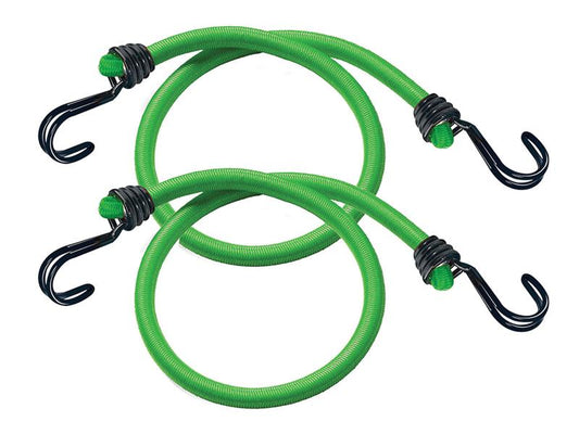 Twin Wire Bungee Cord 80cm Green 2 Piece, Master Lock