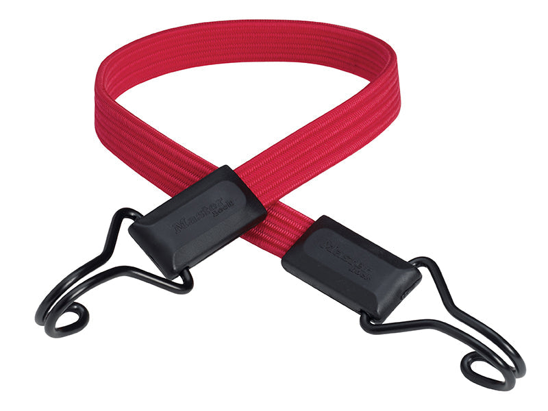 Flat Bungee 60cm Red Double Hook, Master Lock